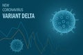 New delta virus. Vector illustration Royalty Free Stock Photo